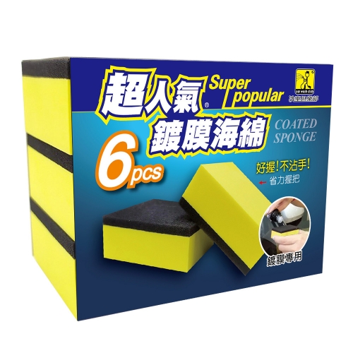 Car Wash Club Super Popular Coated Sponge (6pcs)